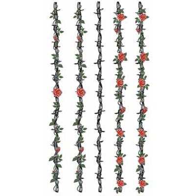 タトゥーシール 薔薇の鉄条網