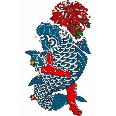 タトゥーシール 鯉と金太郎