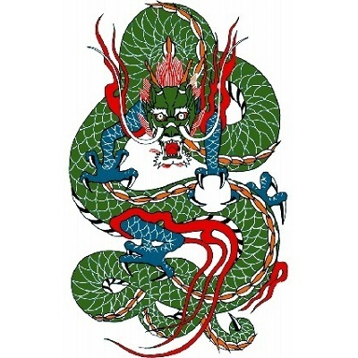 タトゥーシール 玉龍