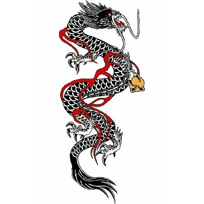 タトゥーシール 黒龍