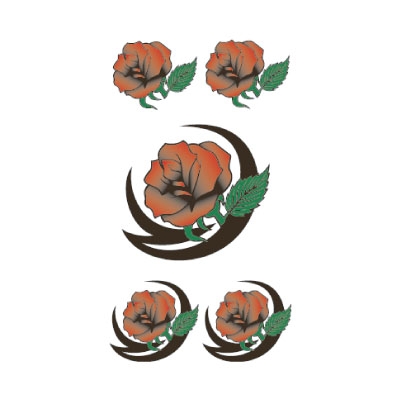 タトゥーシール 薔薇・トライバル
