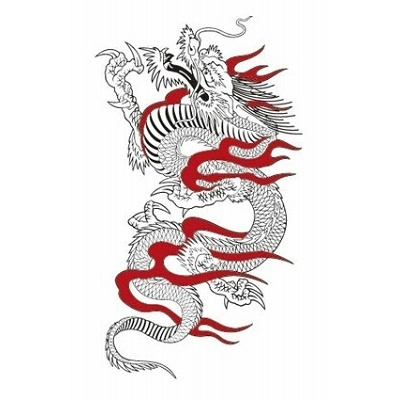 タトゥーシール 火炎龍