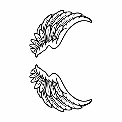 タトゥーシール 天使の羽根