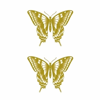 タトゥーシール 揚羽蝶・黄金