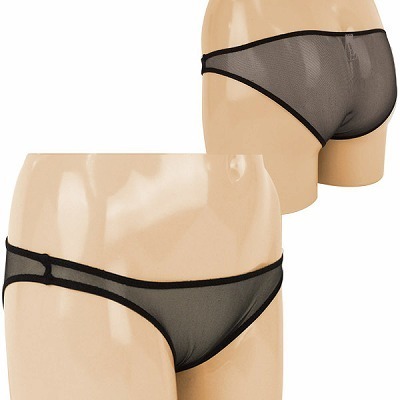 ユニセックス スパークシースルーハーフバック(ハギ無し)M ブラック