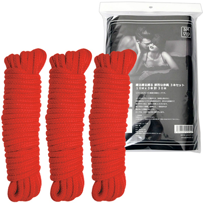<SM VIP>縛る縛る縛る 鮮烈な赤縄 3本セット