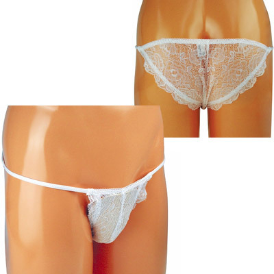 メンズ 総レースハーフバック ホワイト