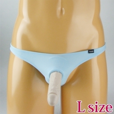 メンズ 2wayストレッチシリコンリング埋め込みフルバック ターコイズ Lサイズ