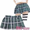 ステッチ入り超ミニチェックスカート BIG